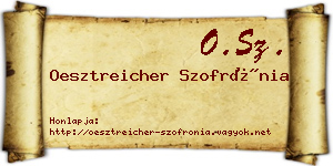 Oesztreicher Szofrónia névjegykártya